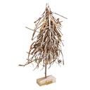 Albero tessuto rattan innevato cm30x6h65