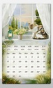 Led panel with rectangular white calendar cm30x50x1,8