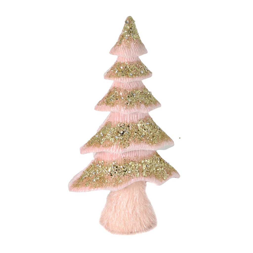 Pink fabric tree cm32x13h51