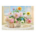 Rectangular white flower vase led picture cm40x30x1,8