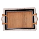 Quadro legno fiori nero tondo cm ø80h2,6