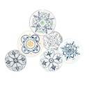 Decorazione Quadro metallo 6 piatti cm 70 x 90 x h 6