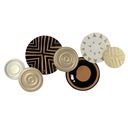 Quadro moderno metallo bianco oro cm 110x 60 x 8