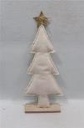 Albero tessuto rosa e oro cm23,5x7h53,5