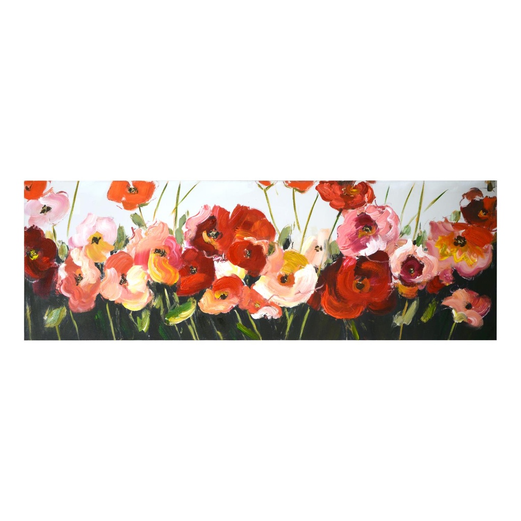 Quadro moderno stampa fiori   cm 150 x 50 x 4