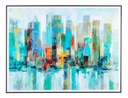 Quadro skyline city con cornice cm 120x90