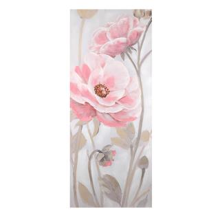 Rectangular pink flowers print picture cm55x135x3