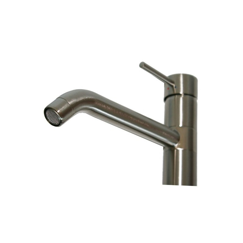 Rubinetto miscelatore per lavabo cucina finitura inox h.32,9x19 cm