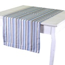 Yarn-dyed air force blue stripe runner cm50x150