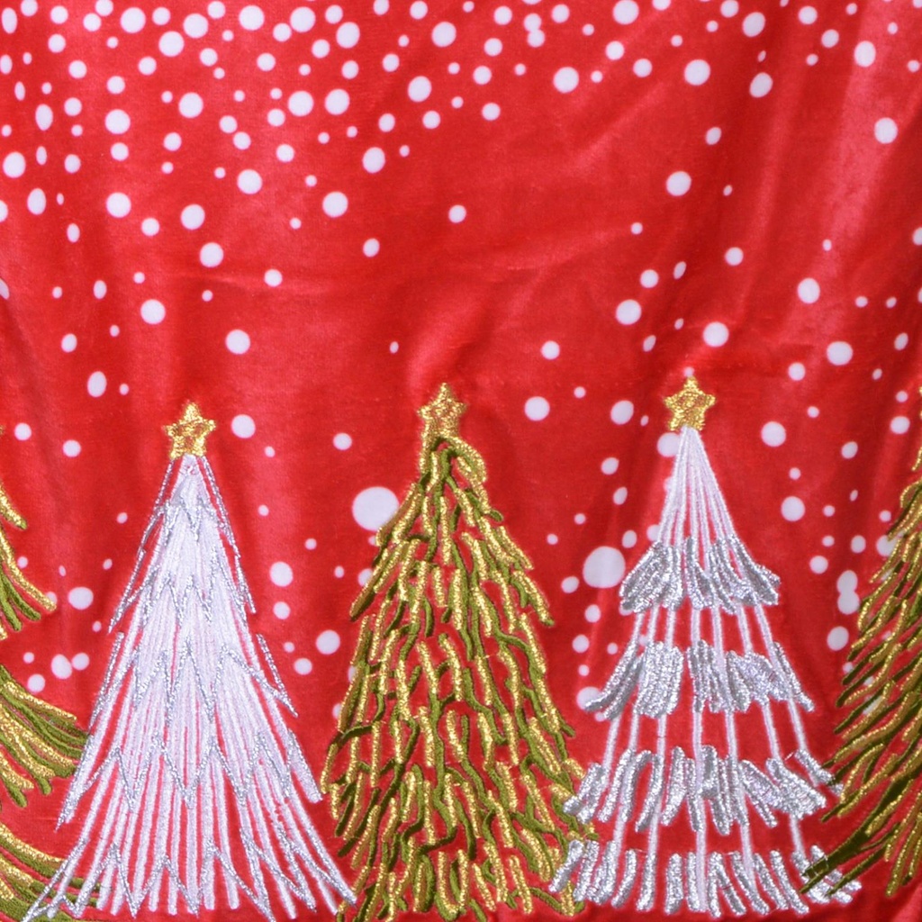 Runner tessuto con alberi rosso cm32x182x0,5