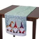 Runner tessuto gnomi led azzurro cm40x150