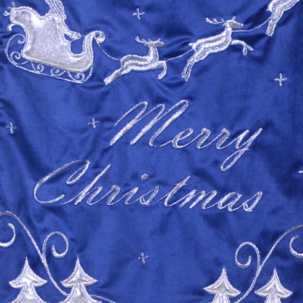 Runner tessuto led con renne blu cm32x182x0,5