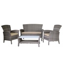 Salotto Amalia Polyrattan grigio con cuscini