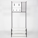 Scaffale Ingresso Nomad Bianco 5 Ganci Appendiabiti L 78 x P 30 x H 182 cm