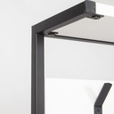 Scaffale Ingresso Nomad Bianco 5 Ganci Appendiabiti L 78 x P 30 x H 182 cm