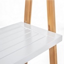 Scaffale in bamboo e legno Audrey con scaletta