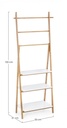 Scaffale in bamboo e legno Audrey con scaletta