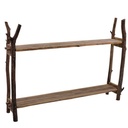 Scaffale in legno naturale con 2 ripiani h125 cm