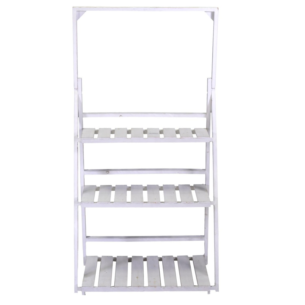 Scaffale legno 3 piani bianco cm68,5x40h132