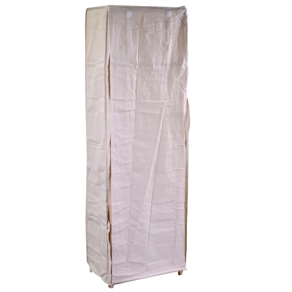 Scaffale legno stoffa vigo 5 piani naturale rettangolare cm42x28h139