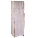 Scaffale legno stoffa vigo 5 piani naturale rettangolare cm42x28h139