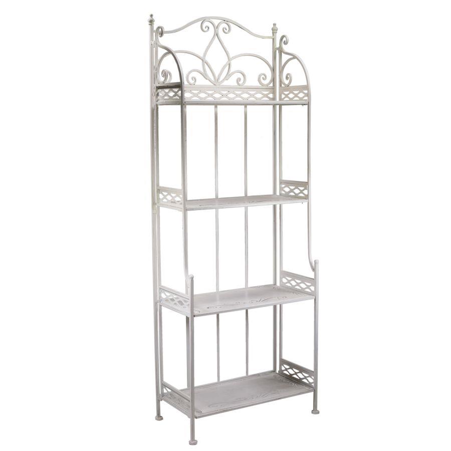 Scaffale in metallo Aprilia bianco 4 ripiani