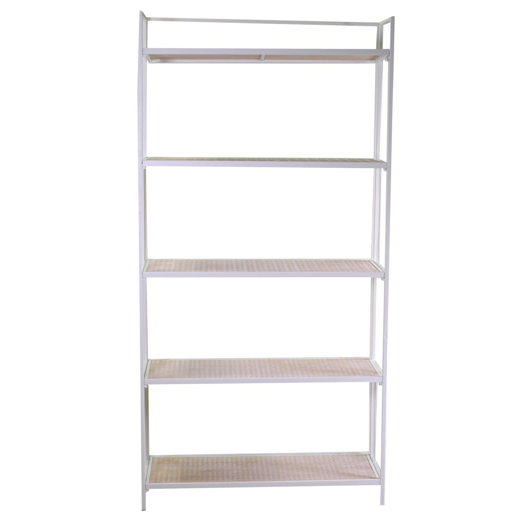 Scaffale metallo bianco 5 piani cm 34,5 x 85,5 x  160/170