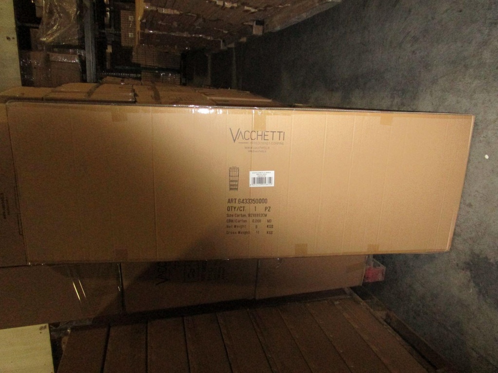 Scaffale metallo nero cm 28 x 60 x h 180