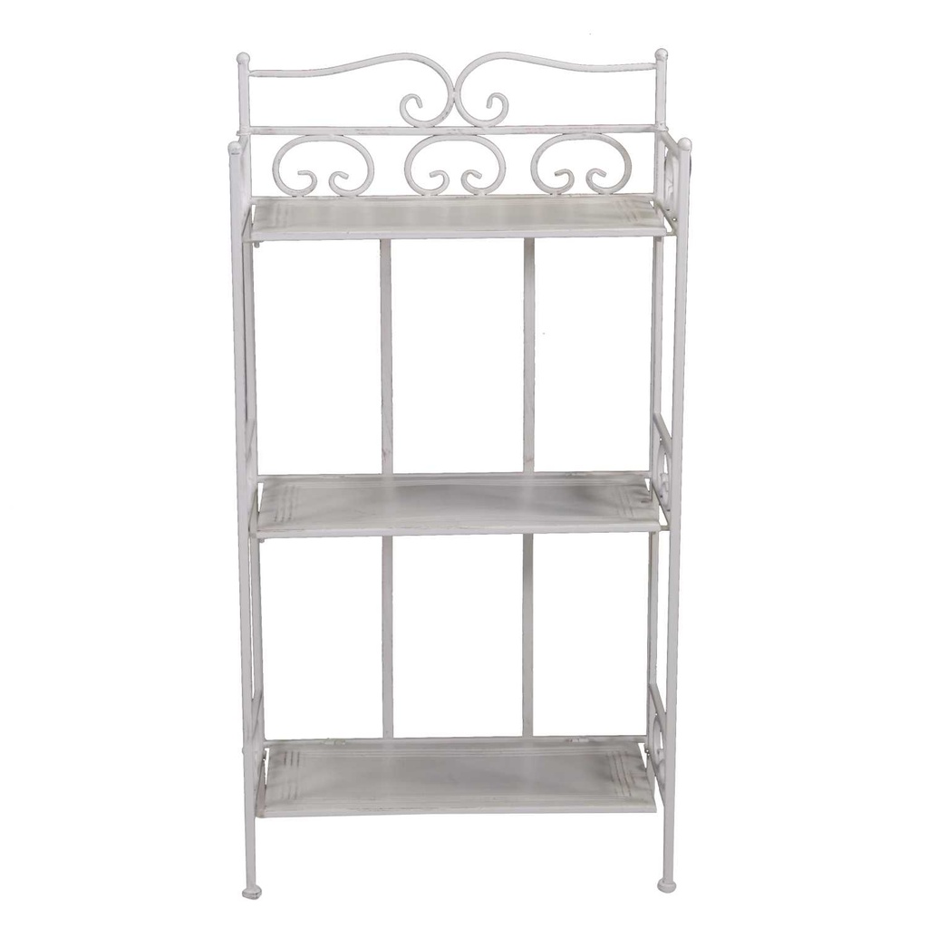 Scaffale metallo new jessica 3 piani bianco brush cm47x23,5h90