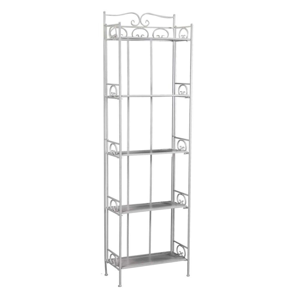 Scaffale classico Jessika  5 ripiani bianco