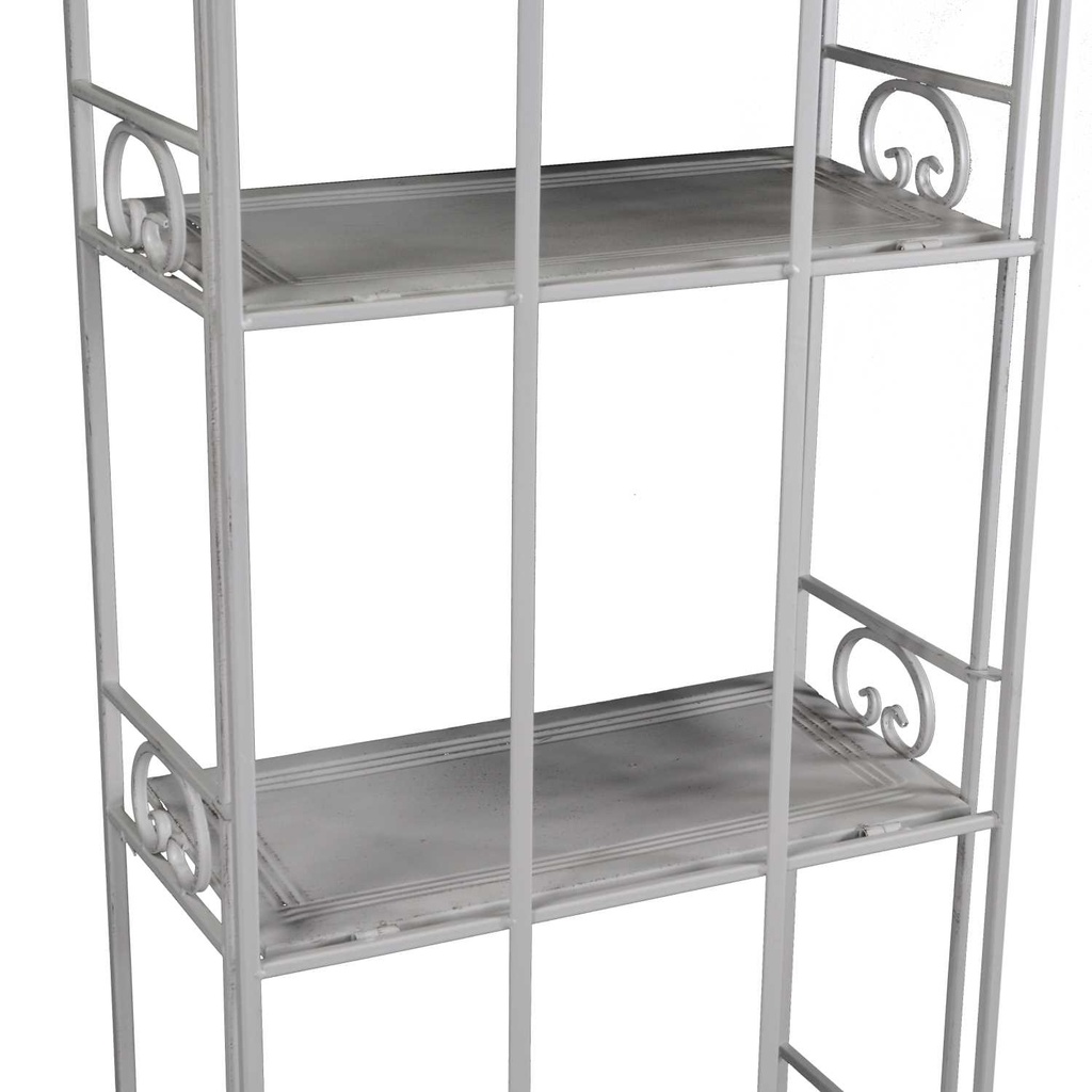 Scaffale classico Jessika  5 ripiani bianco