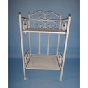 Scaffale metallo new jessica stretto 2 piani bianco brush cm25x23h48