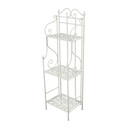 Scaffale metallo new jessica stretto 3 piani bianco brush cm26x23h76