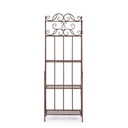 Scaffale pieghevole quattro ripiani in acciaio Marrone MELANIE 57x28x h164 cm