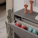 Scarpiera a ribalta grigio retro L 73 x P 26 x 82.5 cm