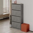 Scarpiera a ribalta retro grey con 4 ante L73 x P26 x 154.5H cm