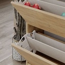 Scarpiera a ribalta rovere con 4 ante L73 x P26 x 154.5H cm