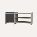 Scarpiera con Anta Antracite, Colore Light Mocha  44x100x35 cm