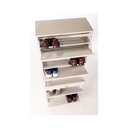 Shoe cabinet with four doors and one drawer in Ossido White 63x29x h164 cm
