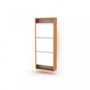 Scarpiera slim bambu  bianco  cm 50x15x124 h