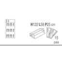 Space-saving slim shoe rack with three doors and one drawer in Ossido White 63x29x h127 cm