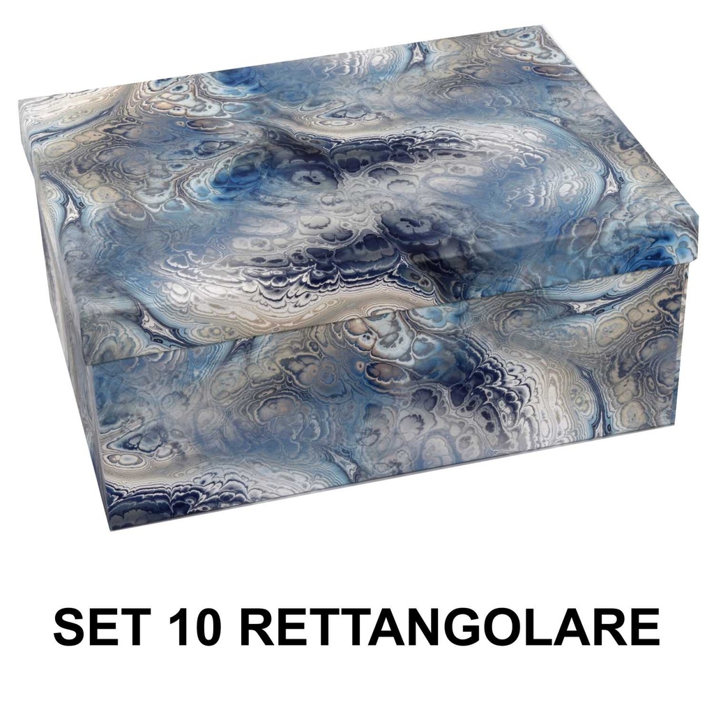 Cardboard box 1-10 light blue rectangular cm37,5x29h16