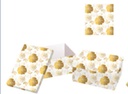 Rectangular cardboard box 1-10 gold flowers cm37,5x29h16