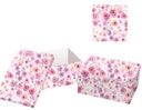 Cardboard box 1-10 pink flowers rectangular cm37,5x29h16