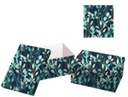 Rectangular cardboard box 1-10 blue leaves cm37,5x29h16