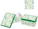 Cardboard box 1-10 green white rectangular leaves cm37,5x29h16
