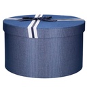 Round blue cardboard box 1-3 cm ø21,5h12,5