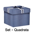 Scatola cartone 1-4 blu quadro cm30x30h28