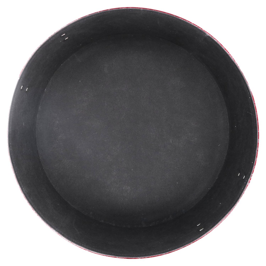 Round red eco-leather box 1-3 cm ø42h24