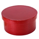 Scatola ecopelle 1-3 rosso tondo cmø38h18